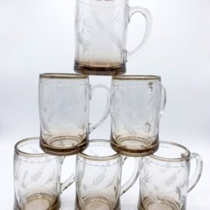 Royal 6-Pcs Glass Juice Mug Set