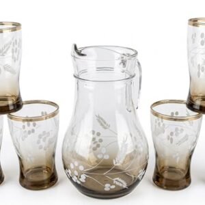 Royal Glass Jug Set (1 Jug + 6 Glasses)