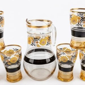 Royal Glass Jug Set (1 Jug + 6 Glasses)