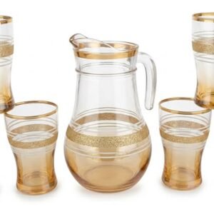 Royal Glass Jug Set (1 Jug + 6 Glasses)