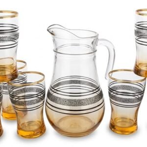 Royal Glass Jug Set (1 Jug + 6 Glasses)