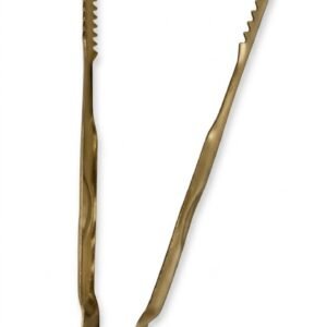 Gold Stainless Steel Ice Tongs – Premium Serrated Serving Tongs