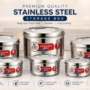 DURO Premium Stainless Steel Storage Box Set